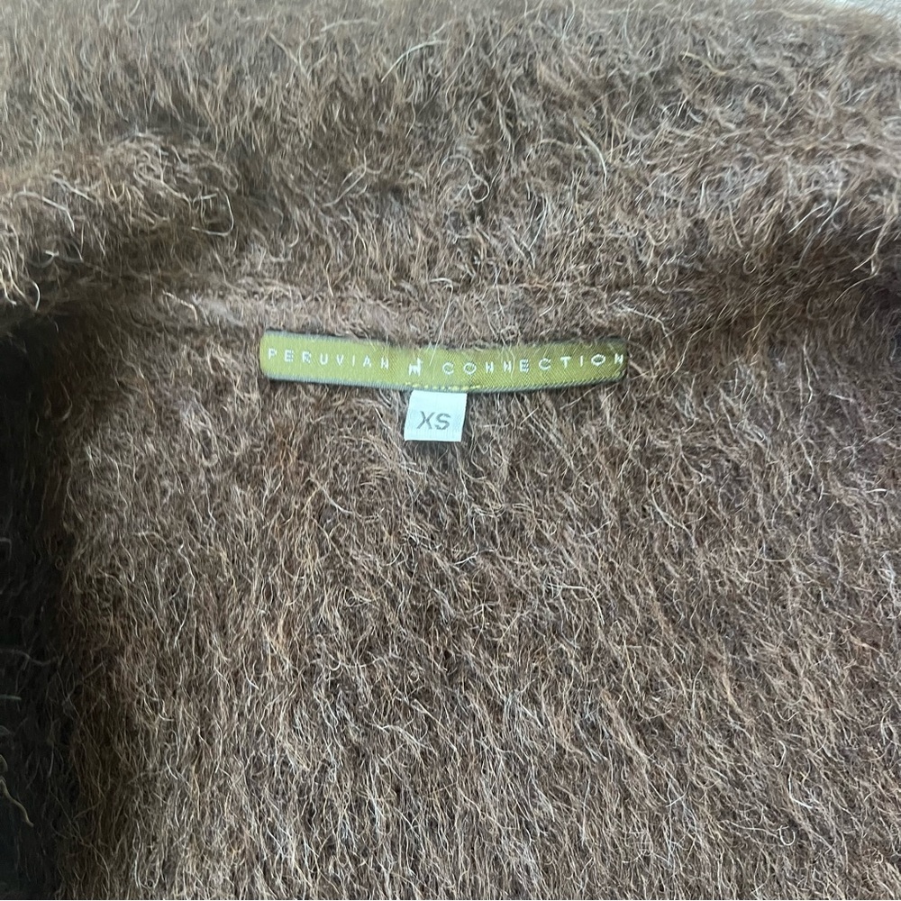 Peruvian Connection alpaca and wool slouchy cardigan style jacket - Picture 3 of 8
